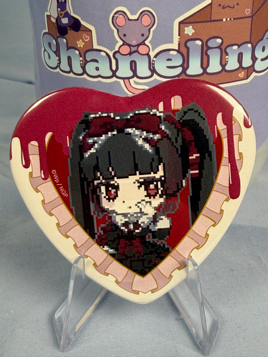 Michica Gokubara 8-bit Badge Pin Needy Girl Overdose