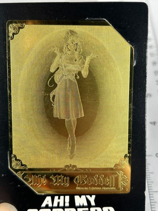 Ah My Goddess Gold Metal Plated Card Nurse Belldandy