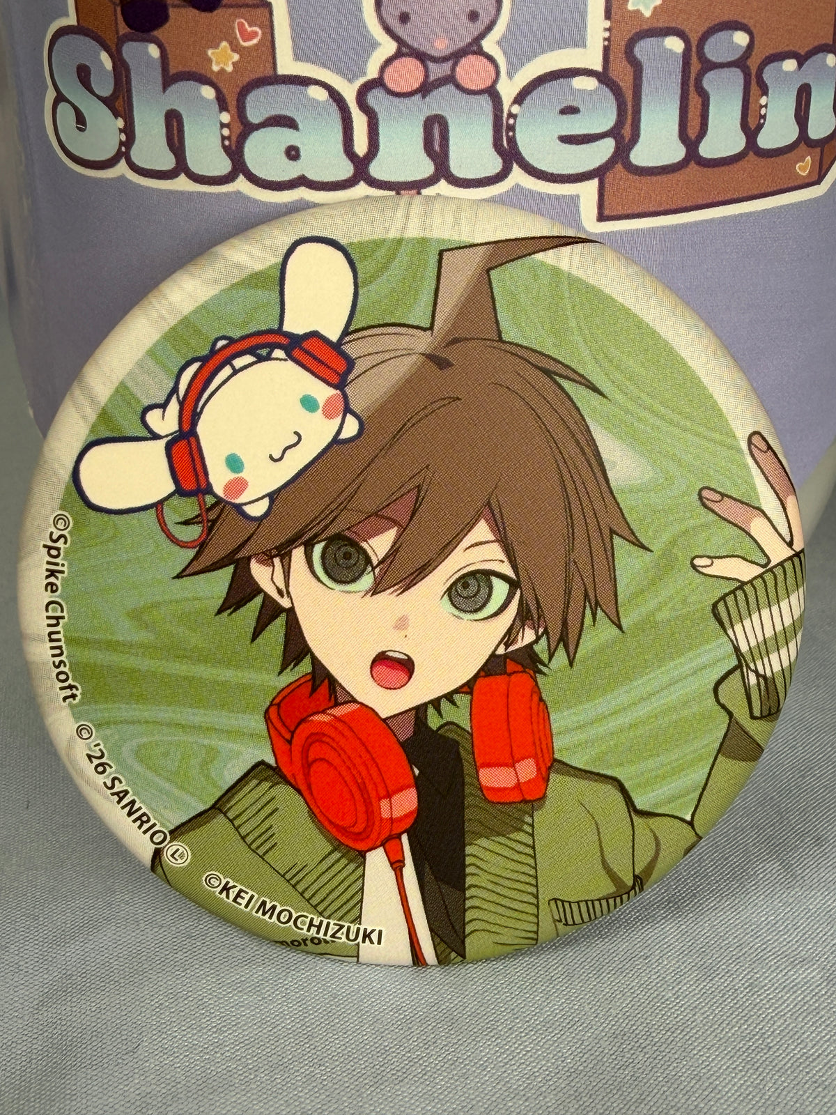 Makoto Naegi Cinnamoroll Can Badge Pin Danganronpa 1 x Sanrio Vol 1