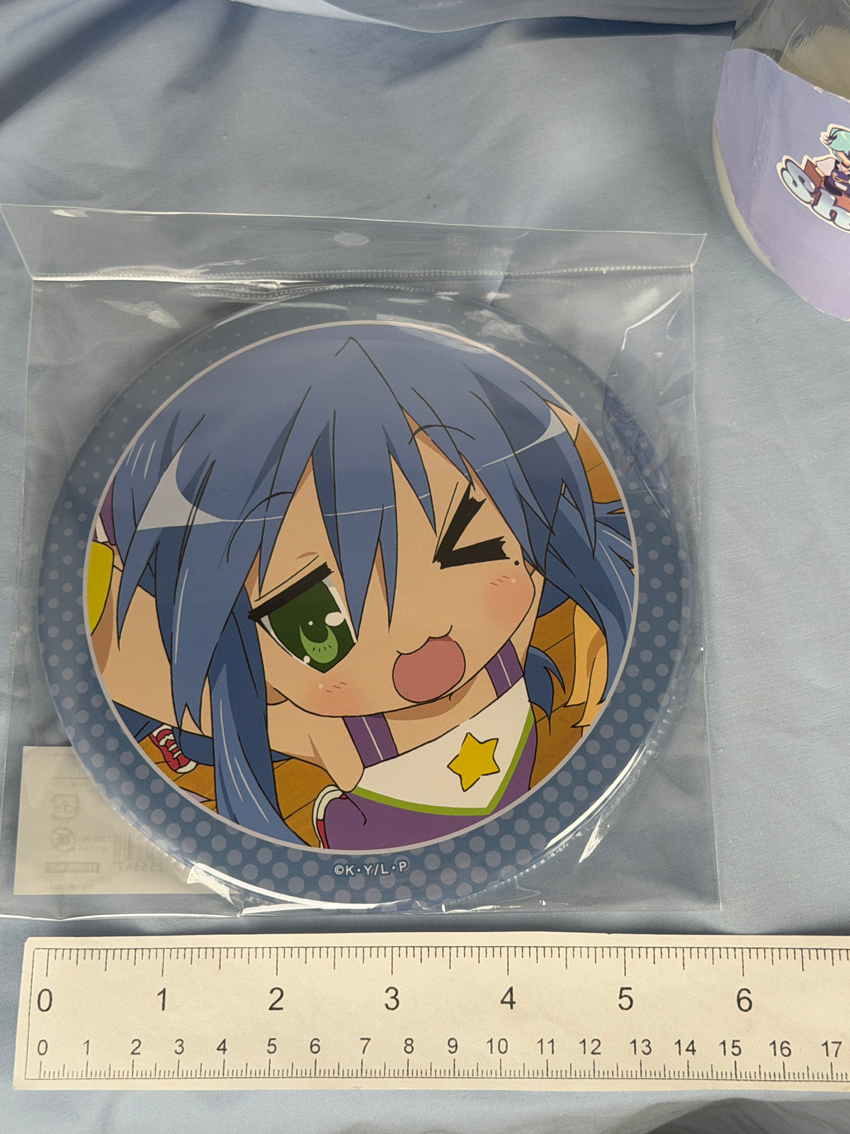 Konata Izumi Cheerleader BIG Can Badge Lucky Star Anime Scene