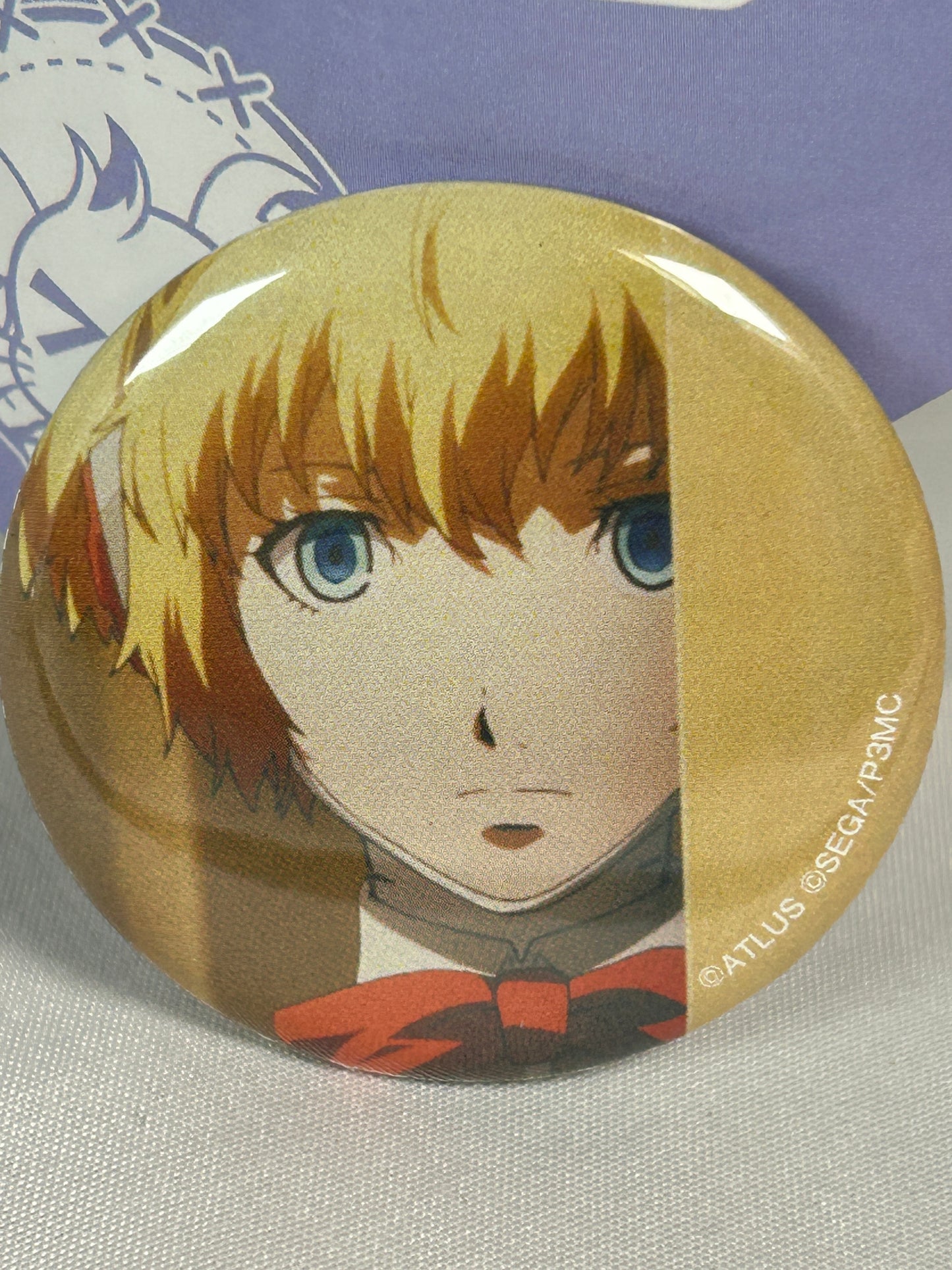 Aigis Stare Button Badge Persona 3 The Movie