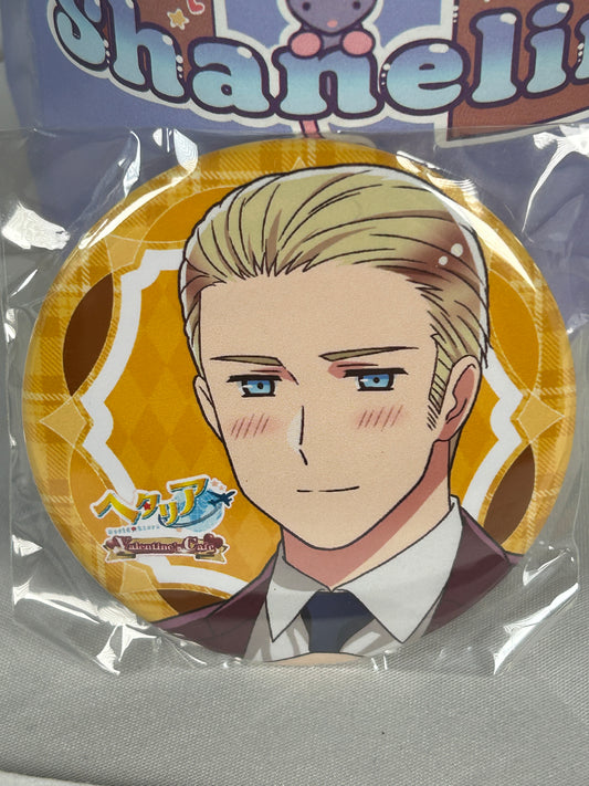 Germany Suit Ver. Button Badge Hetalia World Stars Valentines Amo Café Collaboration