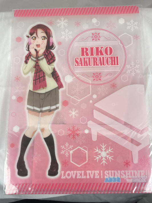 Riko Sakurauchi Winter Wear Clear File Love Live Sunshine The Movie