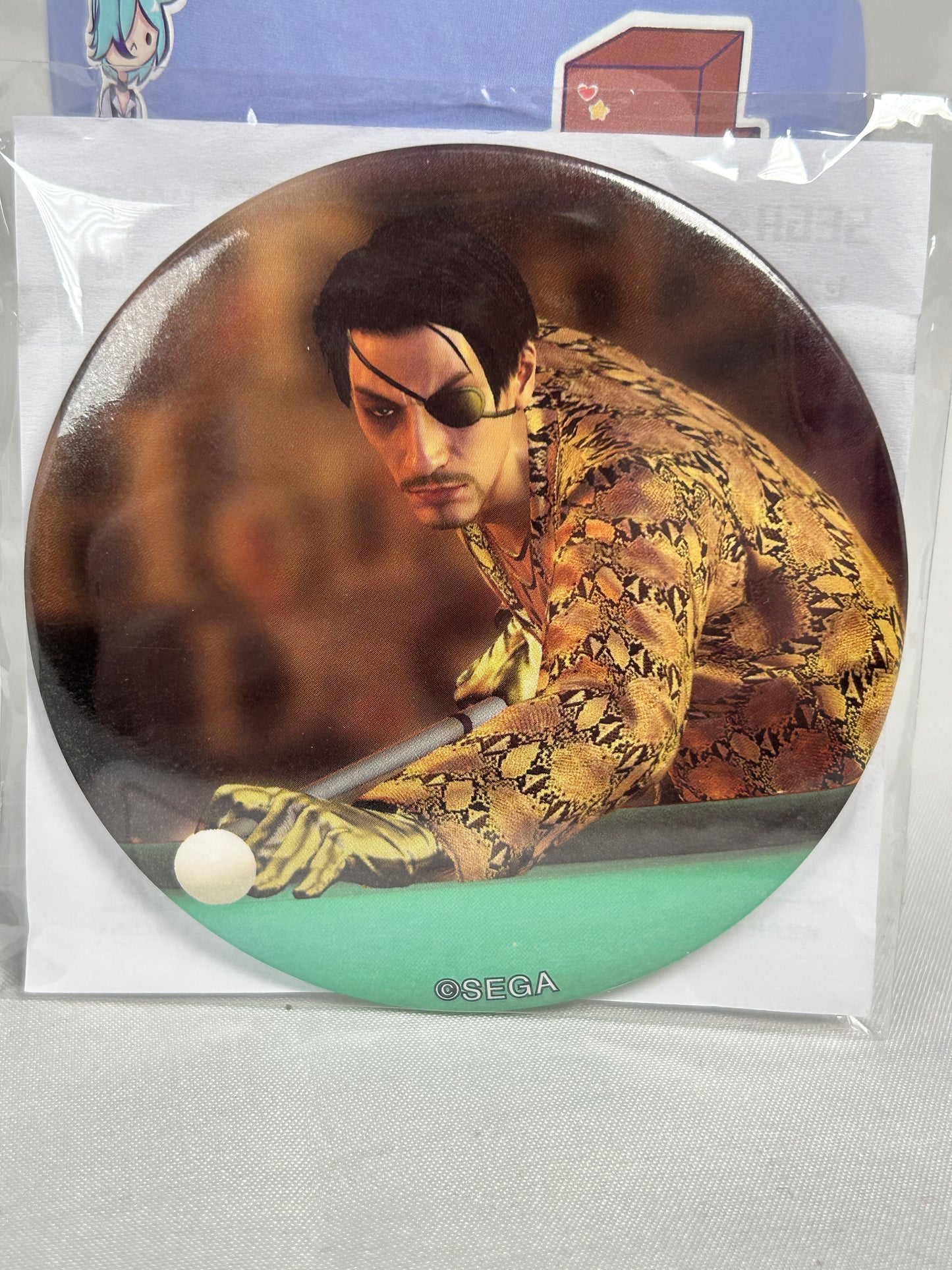 Goro Majima Pool Billiards Can Badge Yakuza Birthday Ichiban Kuji Lottery