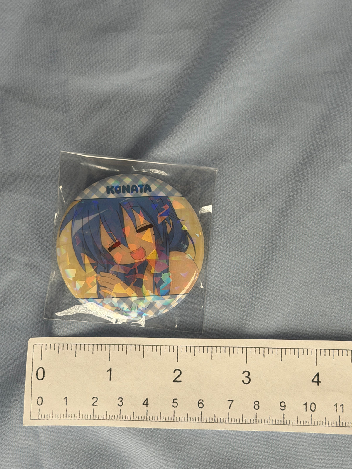 Konata Izumi Bathing Hologram Badge Pin Lucky Star Anime Scene