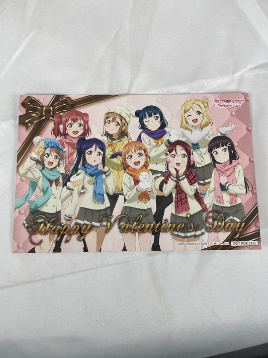 Love Live Sunshine Aqours Happy Valentines Day Celebration Card