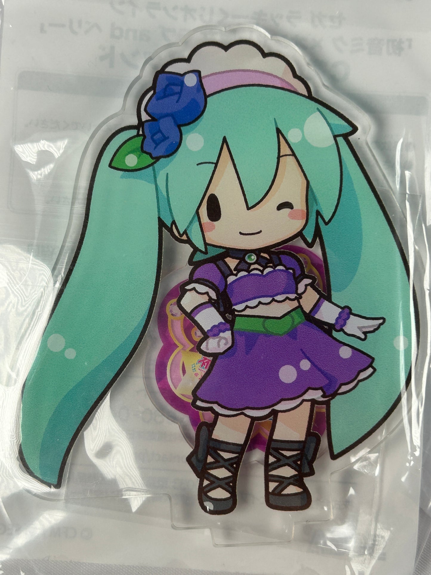 Hastune Miku Acrylic Stand Vocaloid Love and Berry SEGA Lottery Fuwa Puchi