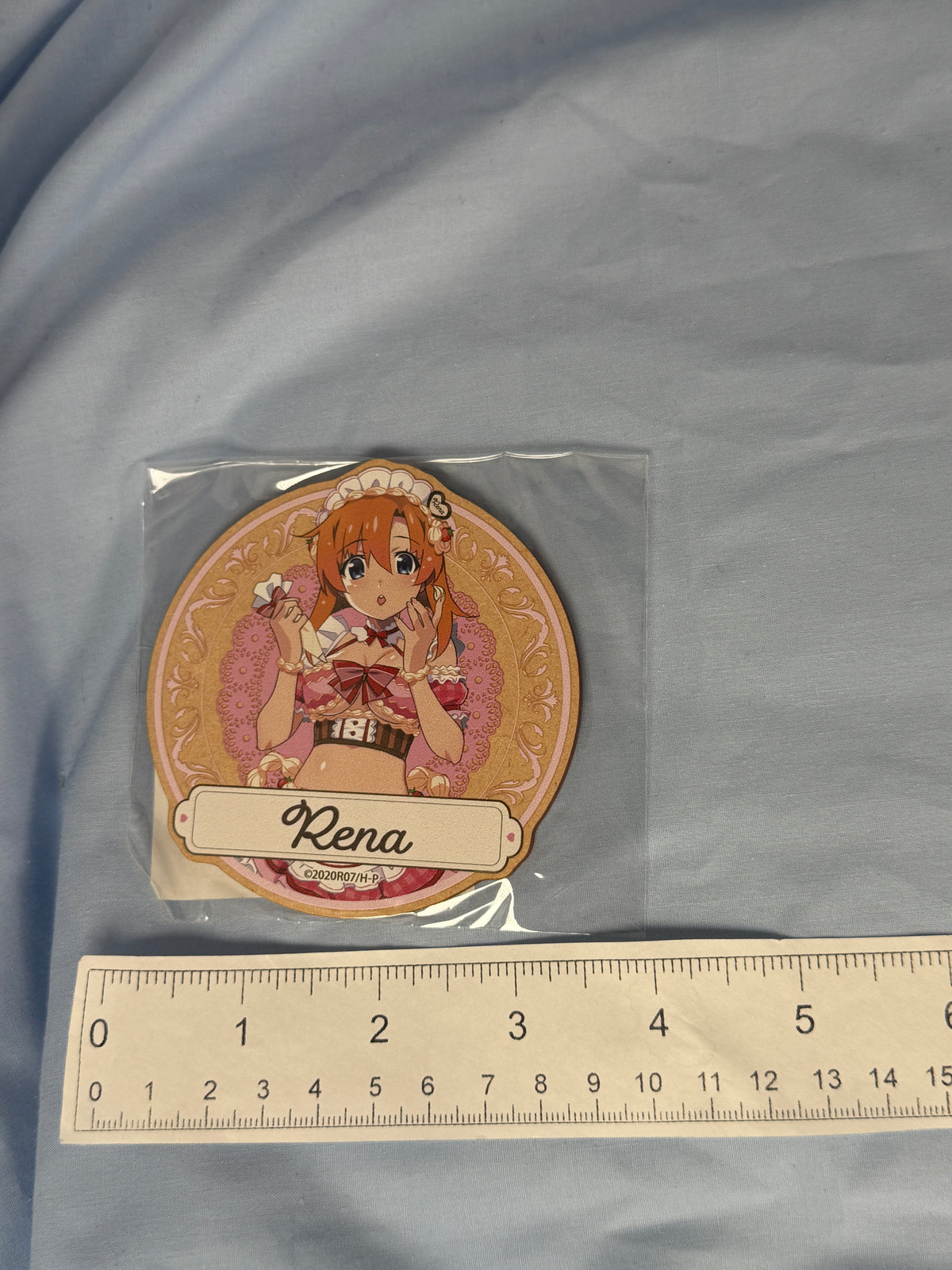 Rena Ryugu Wooden Coaster Higurashi When They Cry Moe Moe Café Lottery Prize E