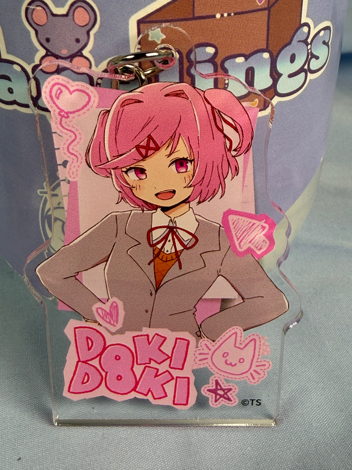 Natsuki Iyowa Art Acrylic Keychain Doki Doki Literature Club DDLC x Tokyo Tower