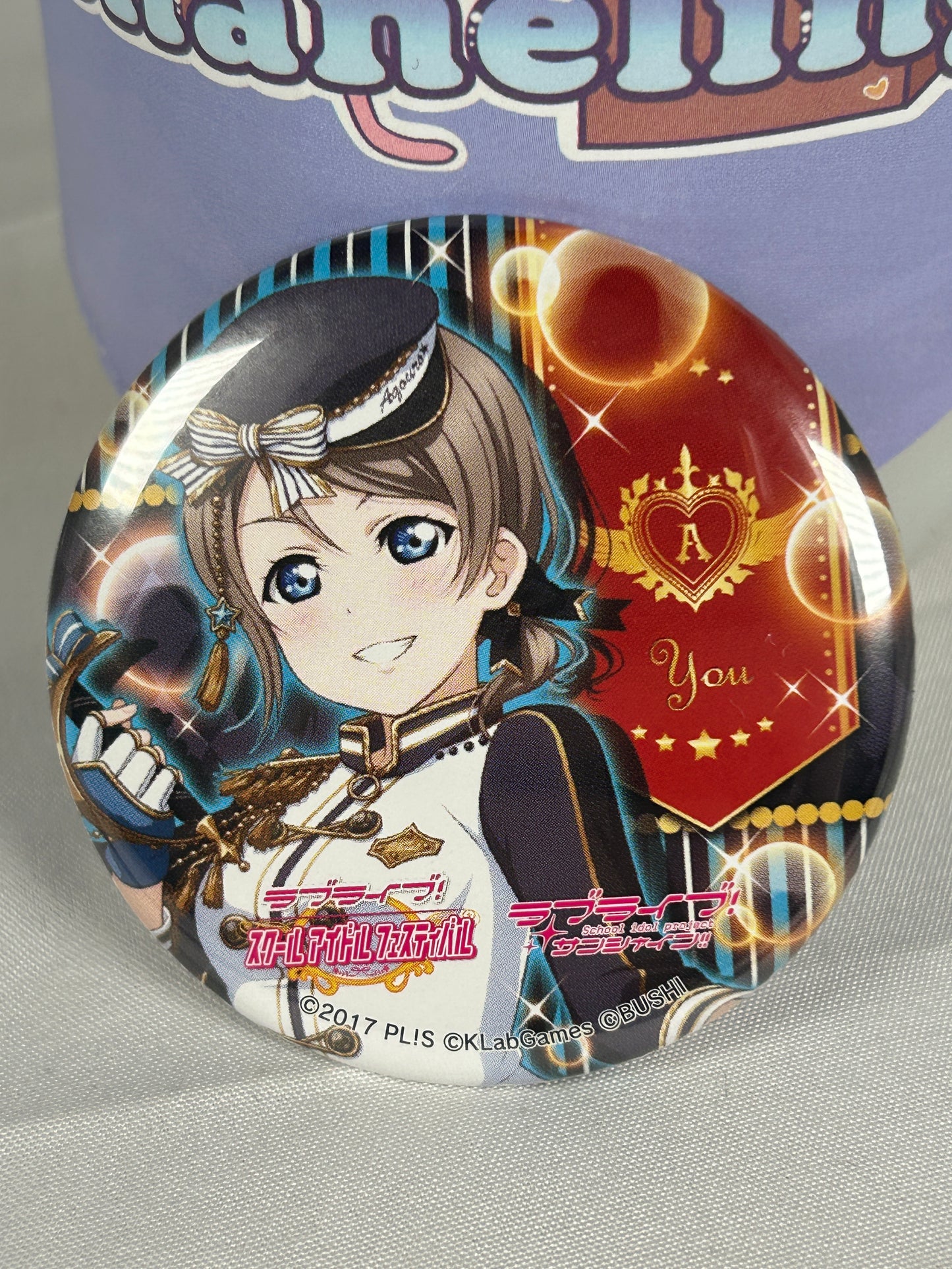 You Watanabe Black Hat Button Badge Love Live Aqours Sunshine