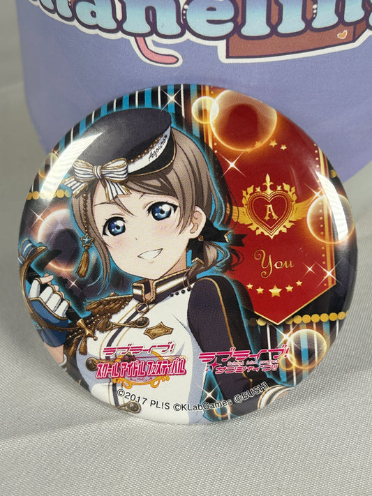 You Watanabe Black Hat Button Badge Love Live Aqours Sunshine
