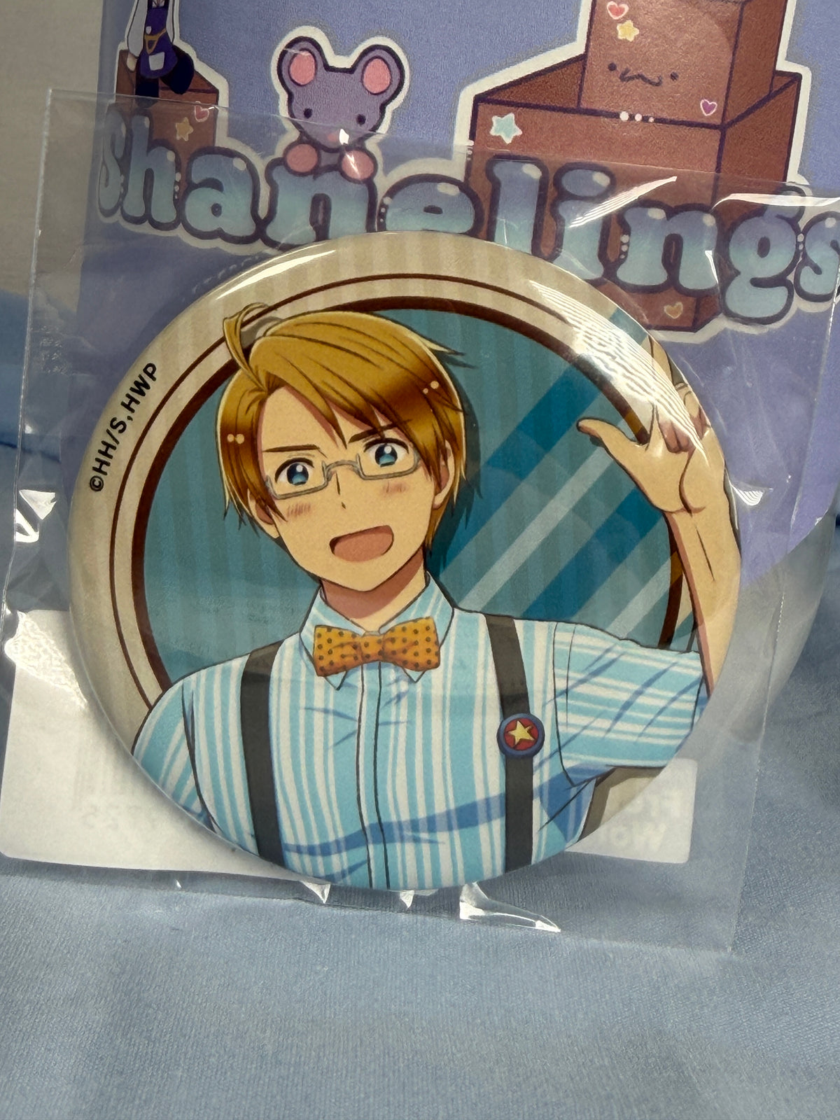 America Suspenders Style Can Badge Pin Hetalia World Stars WEB Lottery Prize E