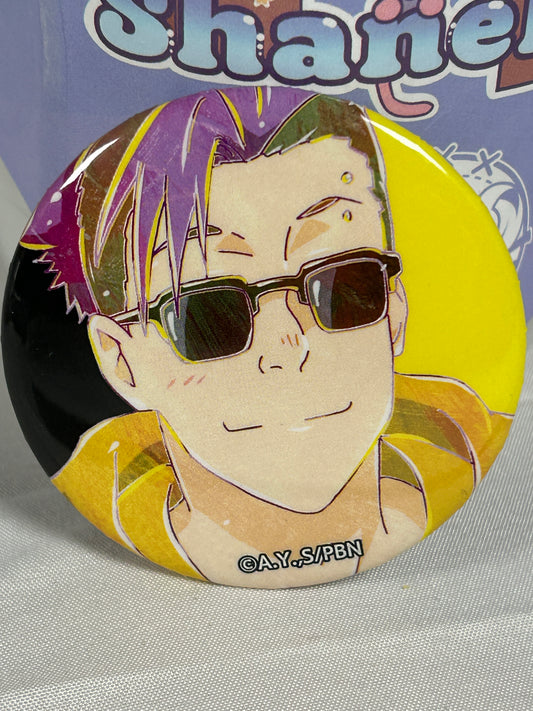 Shorter Wong Can Badge Ani Art Banana Fish