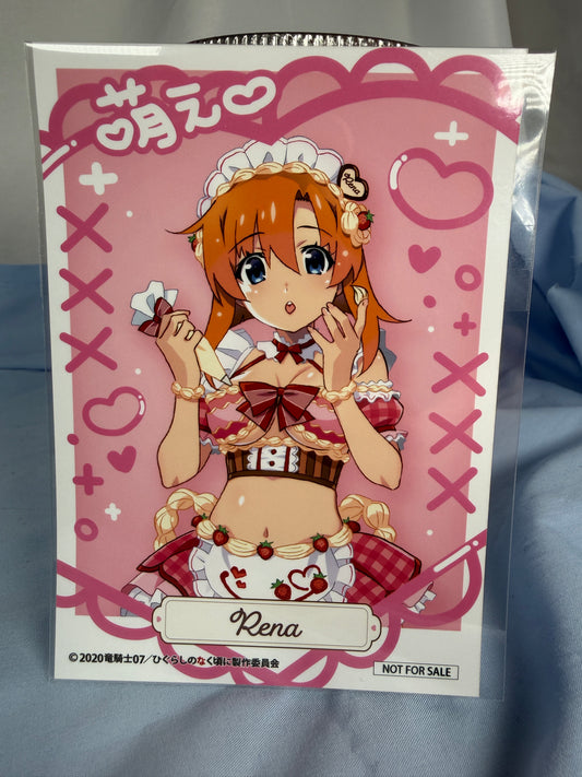 Rena Ryugu Art Display Bromide Higurashi When They Cry Moe Café Lottery Bonus