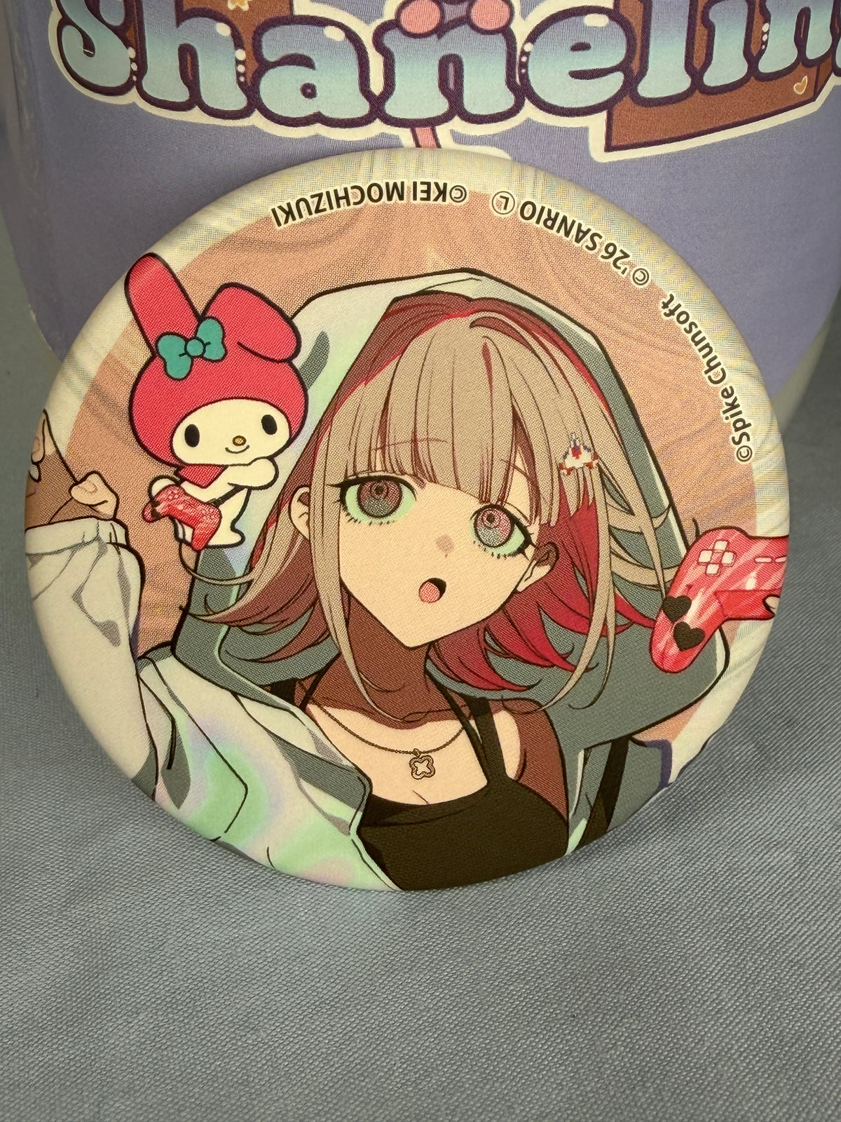 Chiaki Nanami My Melody Can Badge Pin Danganronpa 2 x Sanrio Vol 1