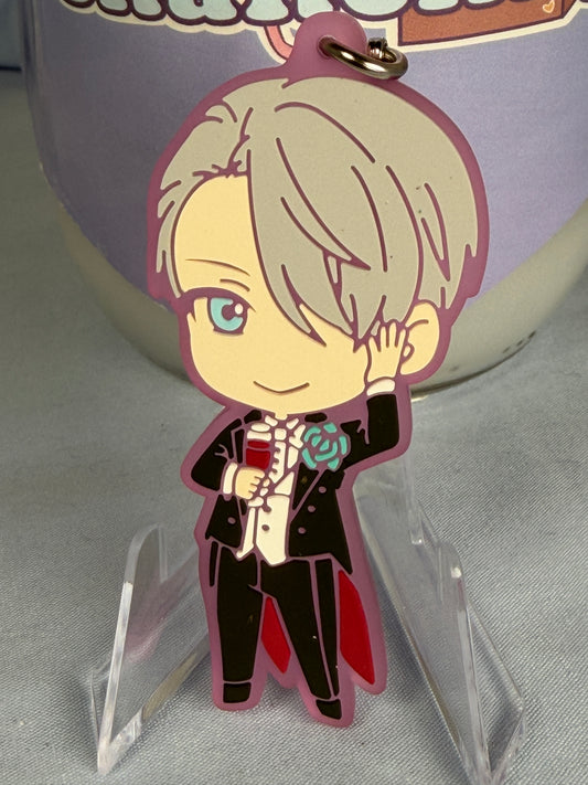 Victor Nikiforov Romantic Birthday Rubber Keychain Yuri On Ice Ichiban Kuji 2017