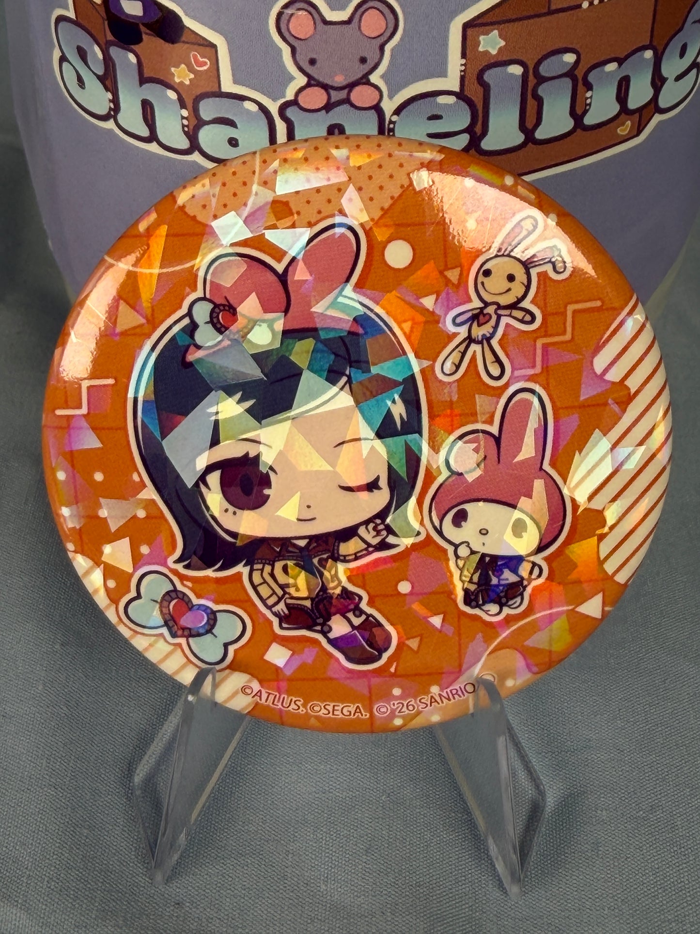 Maya Amano My Melody Can Badge Button Persona 2 x Sanrio 30th Anniversary