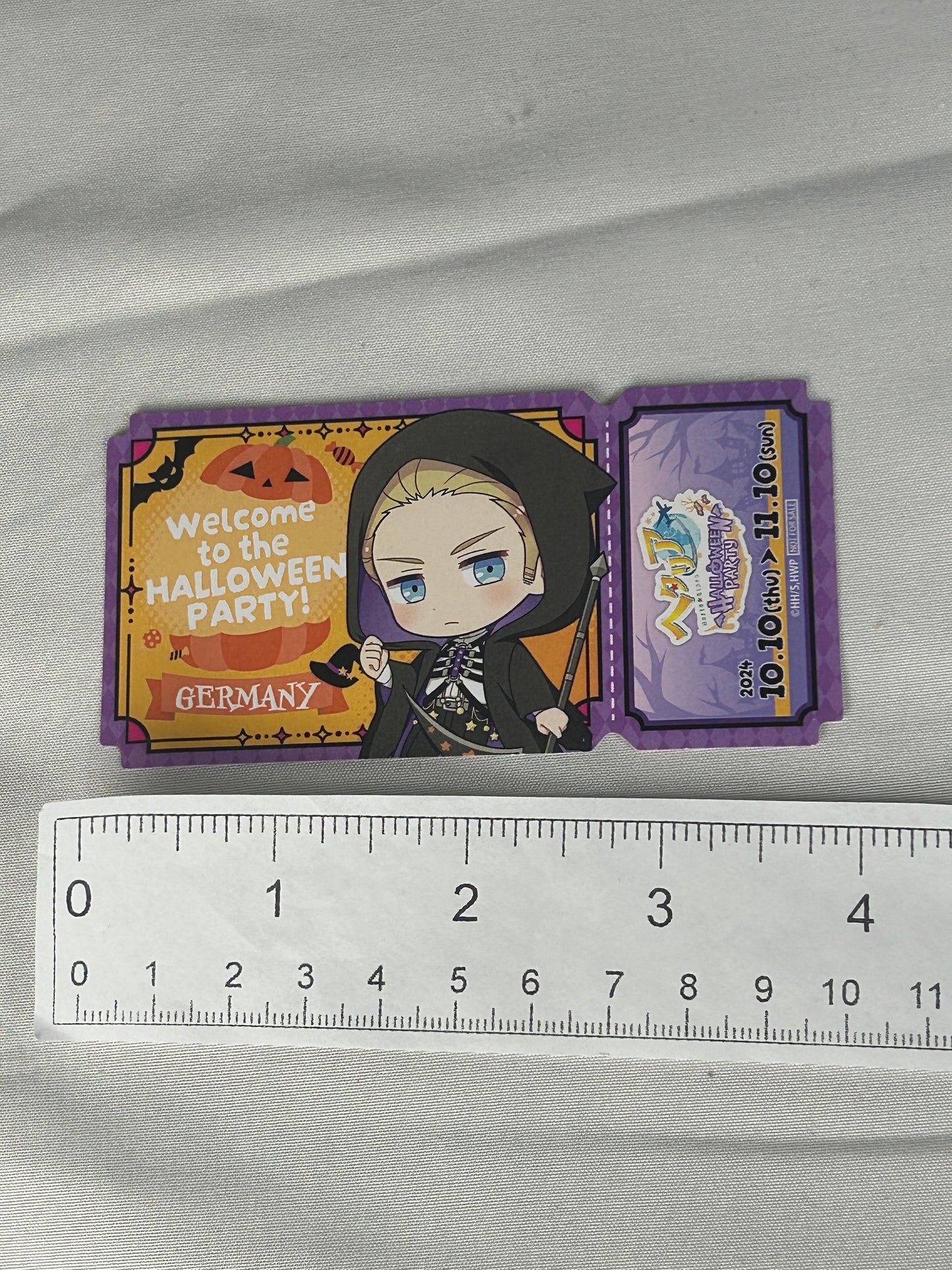 Germany Halloween Party Welcome Ticket Hetalia World Stars