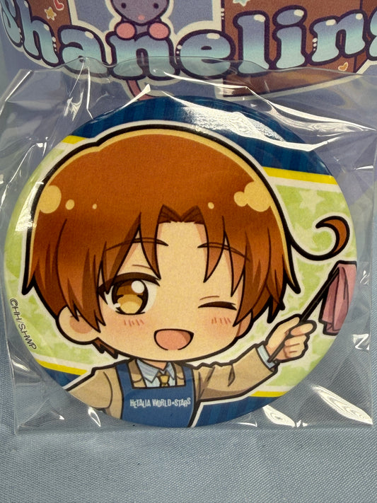 Italy Can Badge Hetalia World Stars x Village Vanguard Collaboration