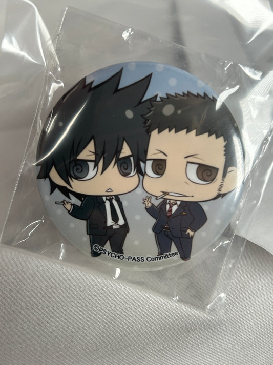 Shinya Kogami Mitsuru Sasayama Can Badge Pin Psycho Pass