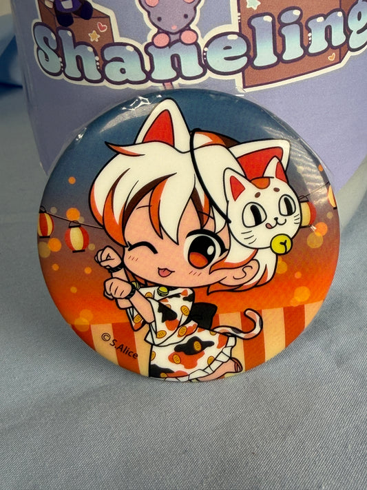 Mike Goutokuji Summer Festival Can Badge Pin Touhou Project LEC