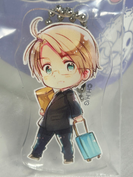 America Alfred F Jones Luggage Acrylic Keychain Hetalia