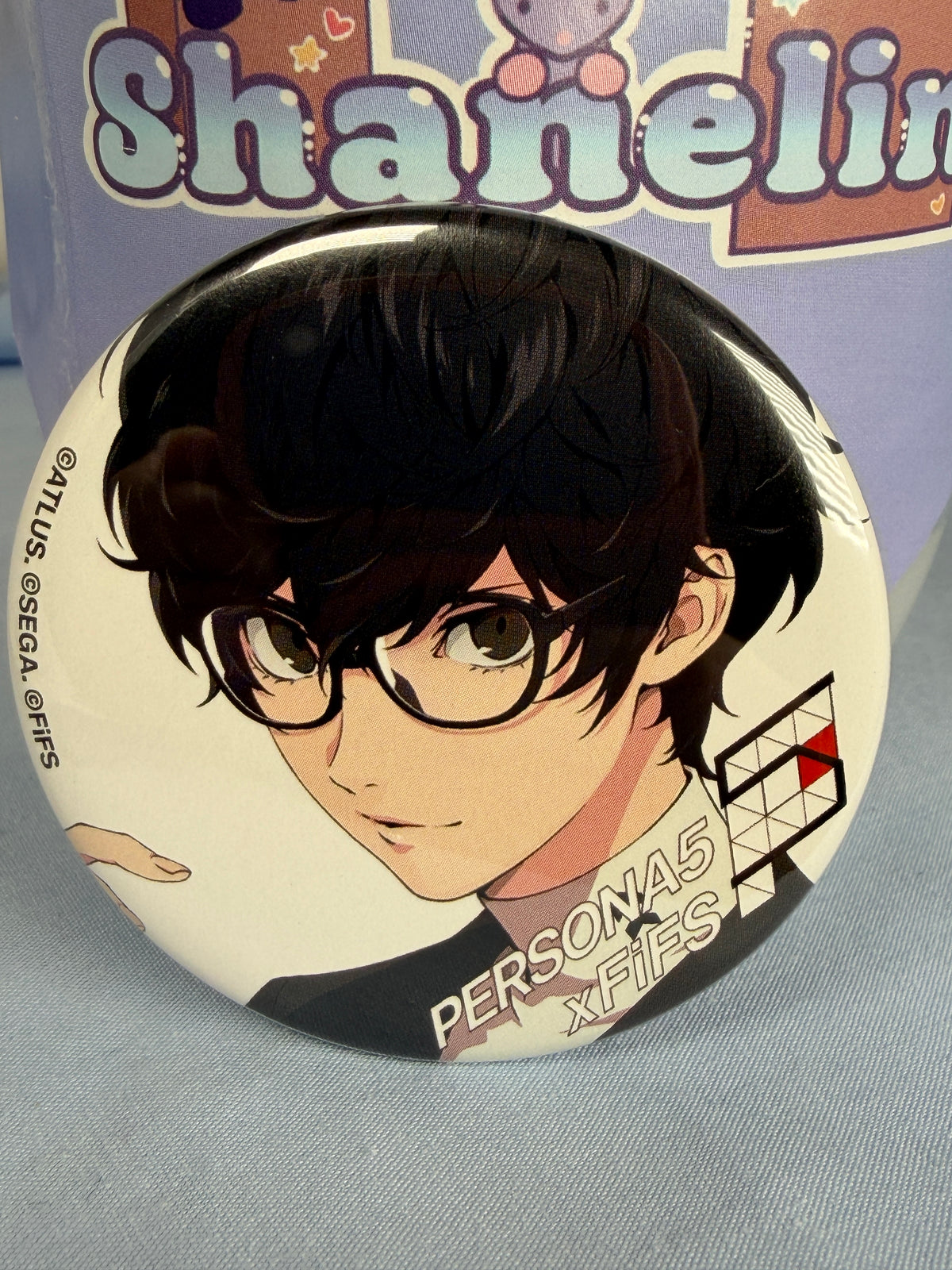 Ren Amamiya Joker Glasses FiFs Can Badge Pin Persona 5 Royal Pop Up Store