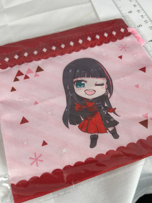 Kurosawa Dia Small Draw String Bag Love Live Aqours Red Pink