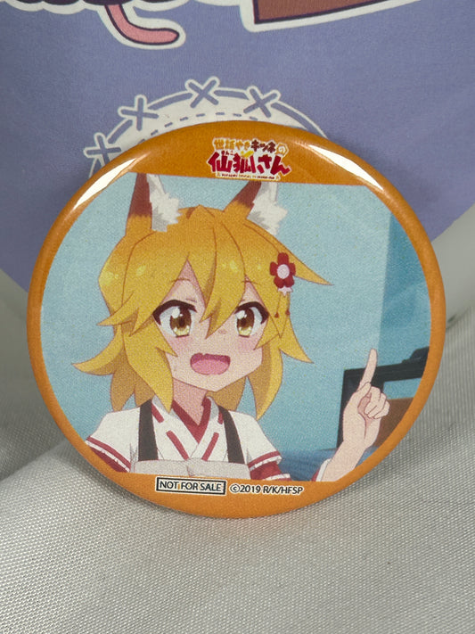Senko Pointing Trading Can Badge Button The Helpful Fox Senko-san