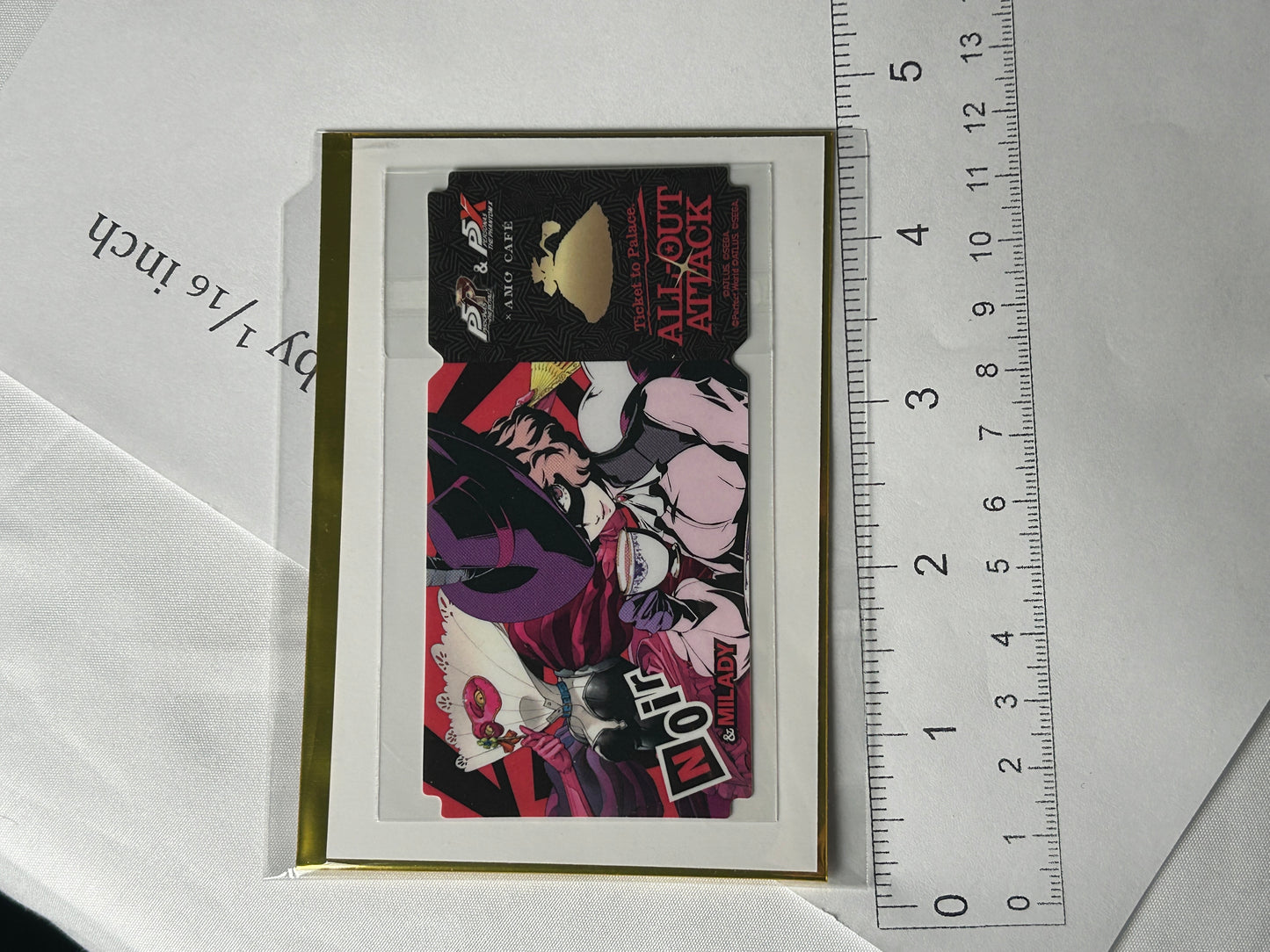 Haru Okumura Noir All Out Attack Ticket Persona 5 Royal x Amo Café