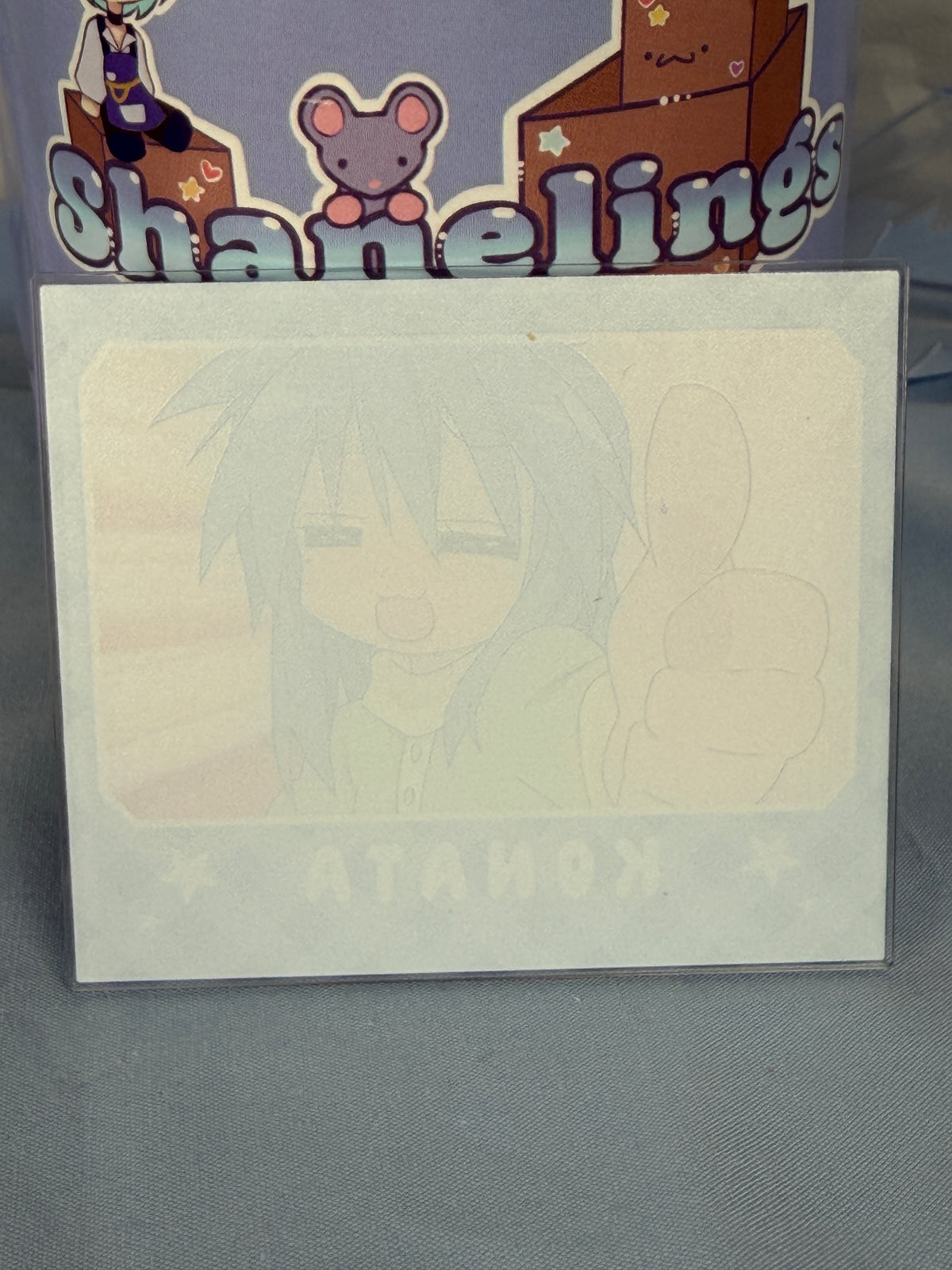 Konata Izumi Thumbs Up Acrylic Art Trading Card Lucky Star Anime Scene