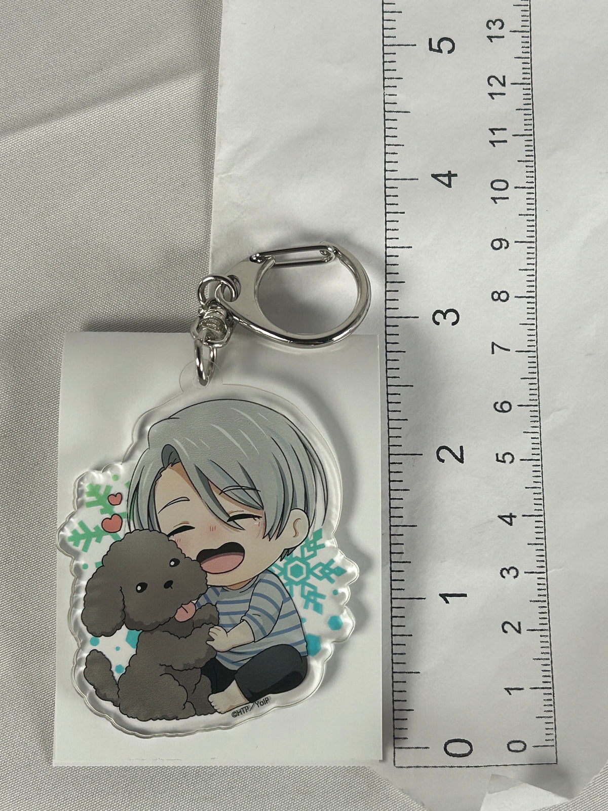 Victor Nikiforov Makkachin Acrylic Keychain Yuri on Ice El Cute Exrare