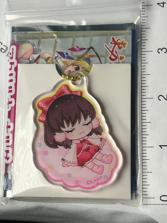 Sleepy Reimu Hakurei Licensed Acrylic Keychain Touhou Project