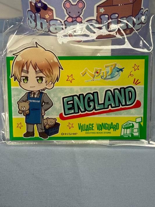England UK Acrylic Clip Hetalia World Stars x Village Vanguard Collaboration