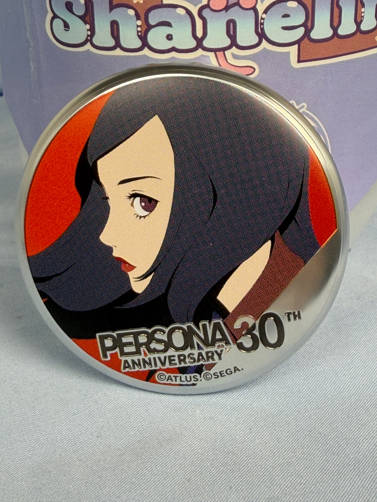 Maya Amano Silver Can Badge Pin Persona 2 30th Anniversary Animate Popup