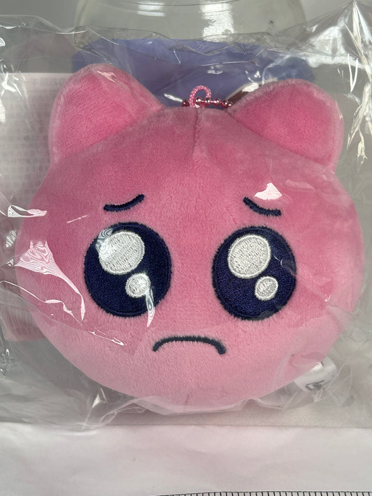 P-Chan Sad Cat Face Plush Keychain Needy Streamer Overload