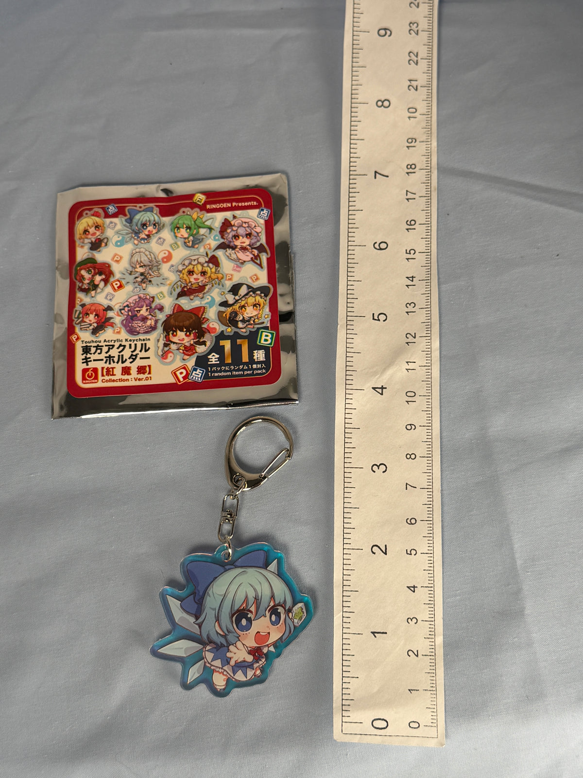 Cirno Holographic Acrylic Keychain Touhou Project Ringoen Illustration