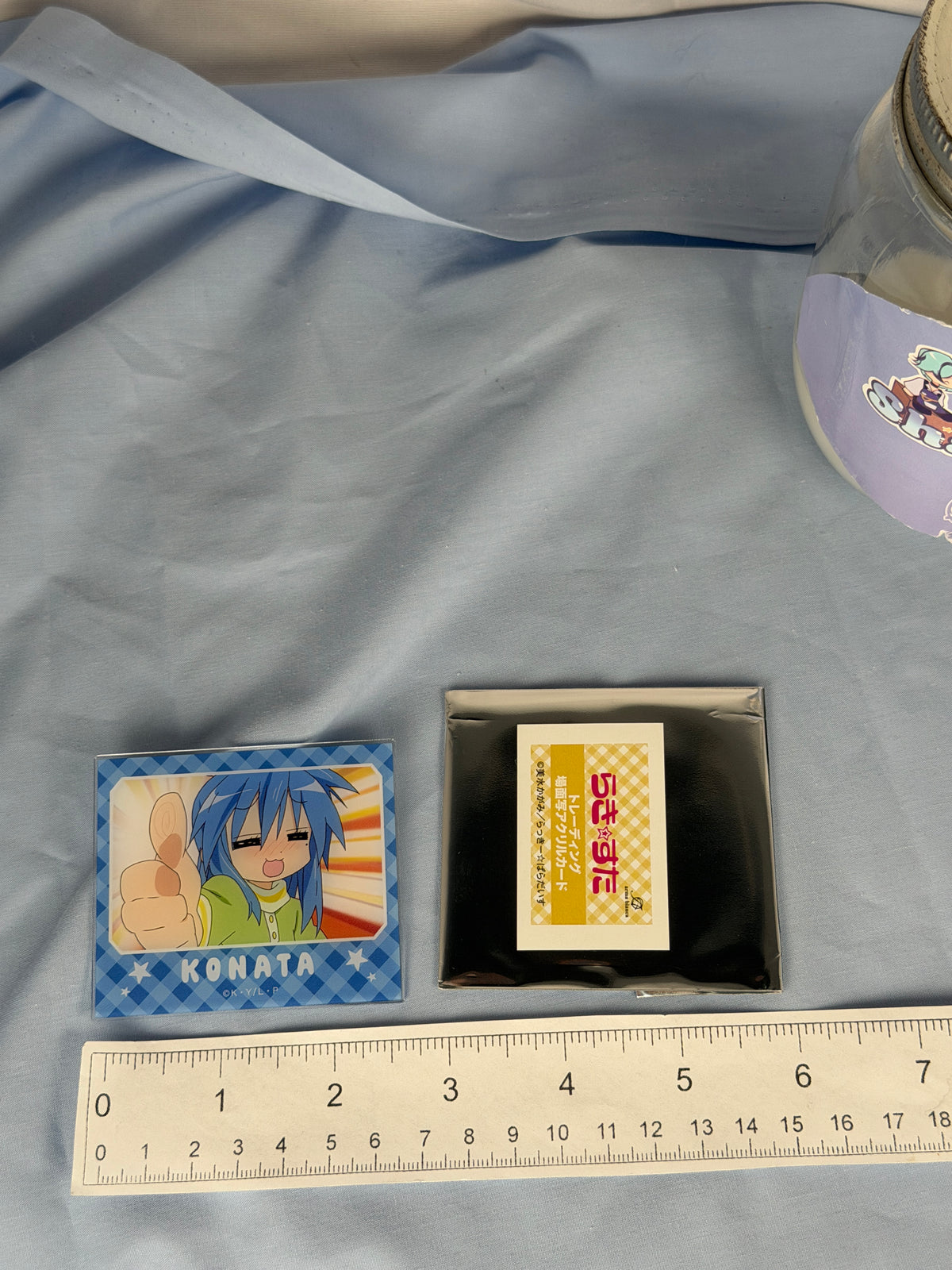 Konata Izumi Thumbs Up Acrylic Art Trading Card Lucky Star Anime Scene