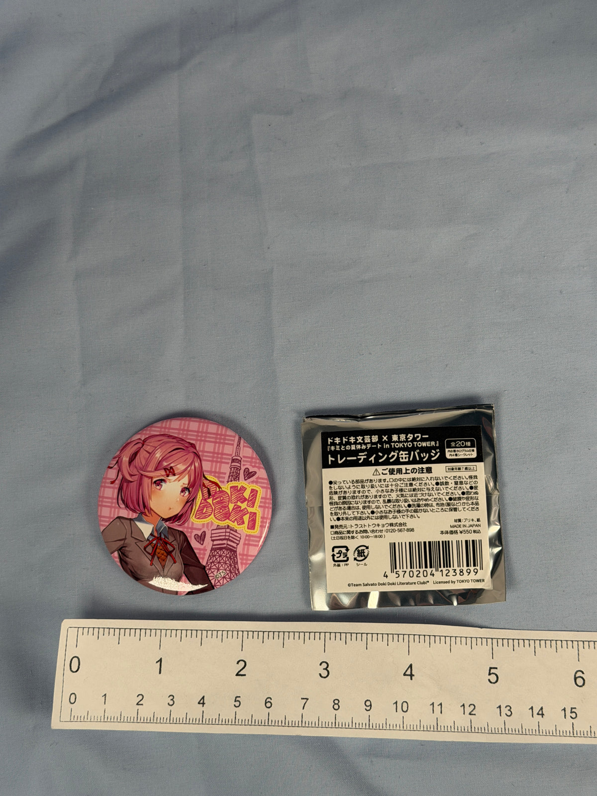 Natsuki Original Art Badge Pin Doki Doki Literature Club DDLC Tokyo Tower