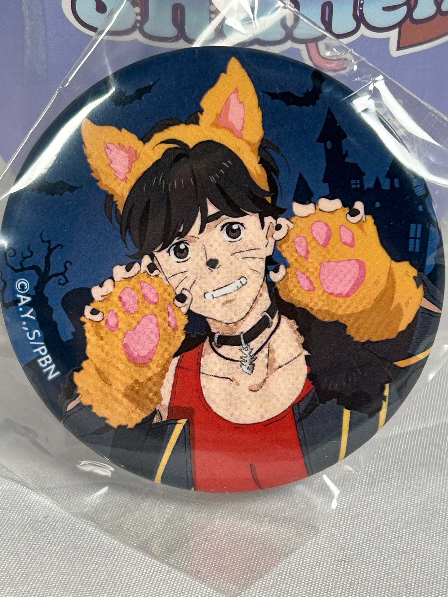 Eiji Okumura Cat Neko Halloween Ver Can Badge Banana Fish 2020 arma bianca