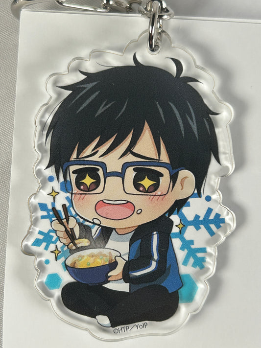 Yuri Katsuki Eating Ver. Acrylic Keychain Yuri on Ice El Cute Exrare