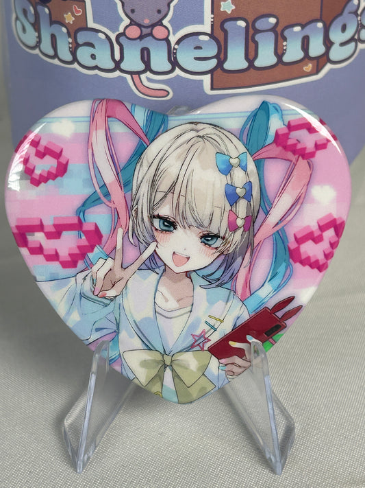 KAngel Heart Button Badge Needy Streamer Overload Popup