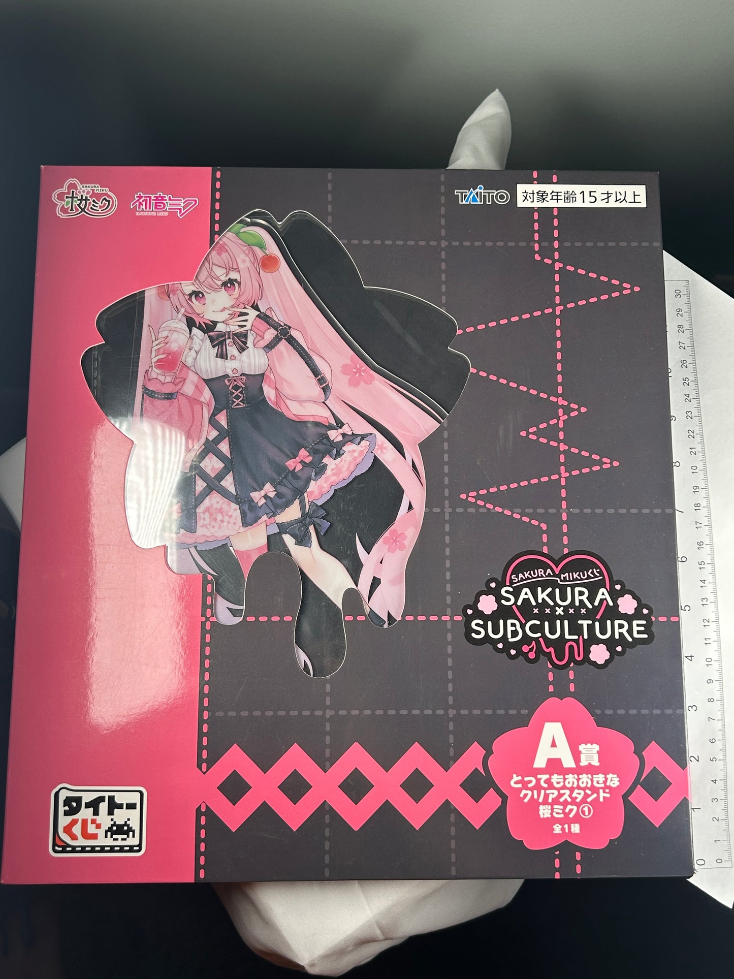 Sakura Subculture Hatsune Miku Large Acrylic Stand A Prize Taito