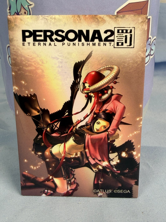 Persona 2 Eternal Punishment PSP Boxart Square Can Badge Persona 30 Anniversary