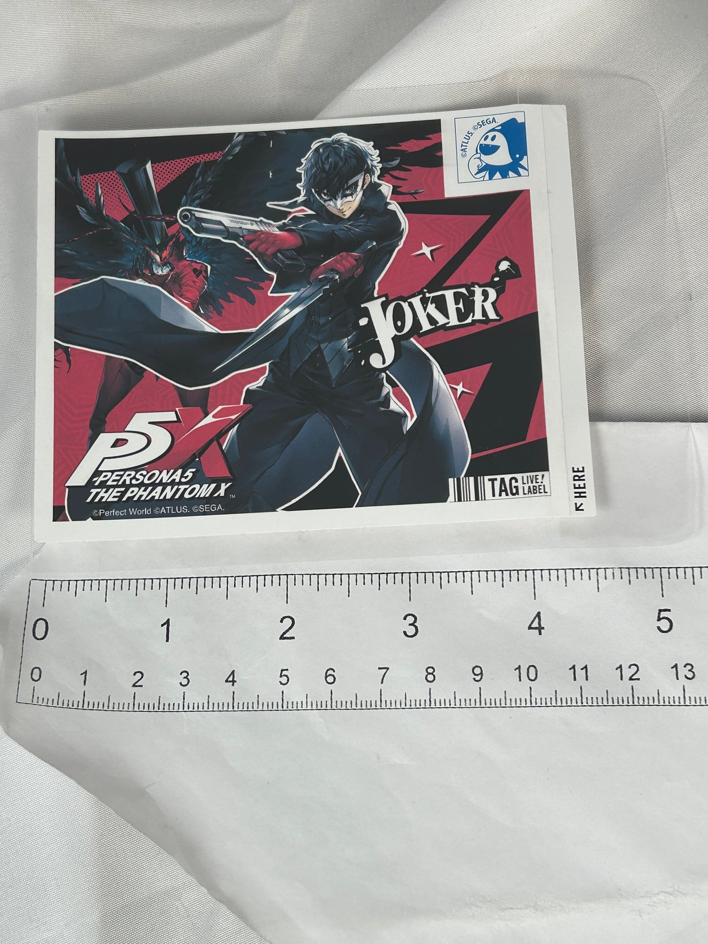 Ren Amamiya Joker Peel Tag Sticker Persona 5 The Phantom X