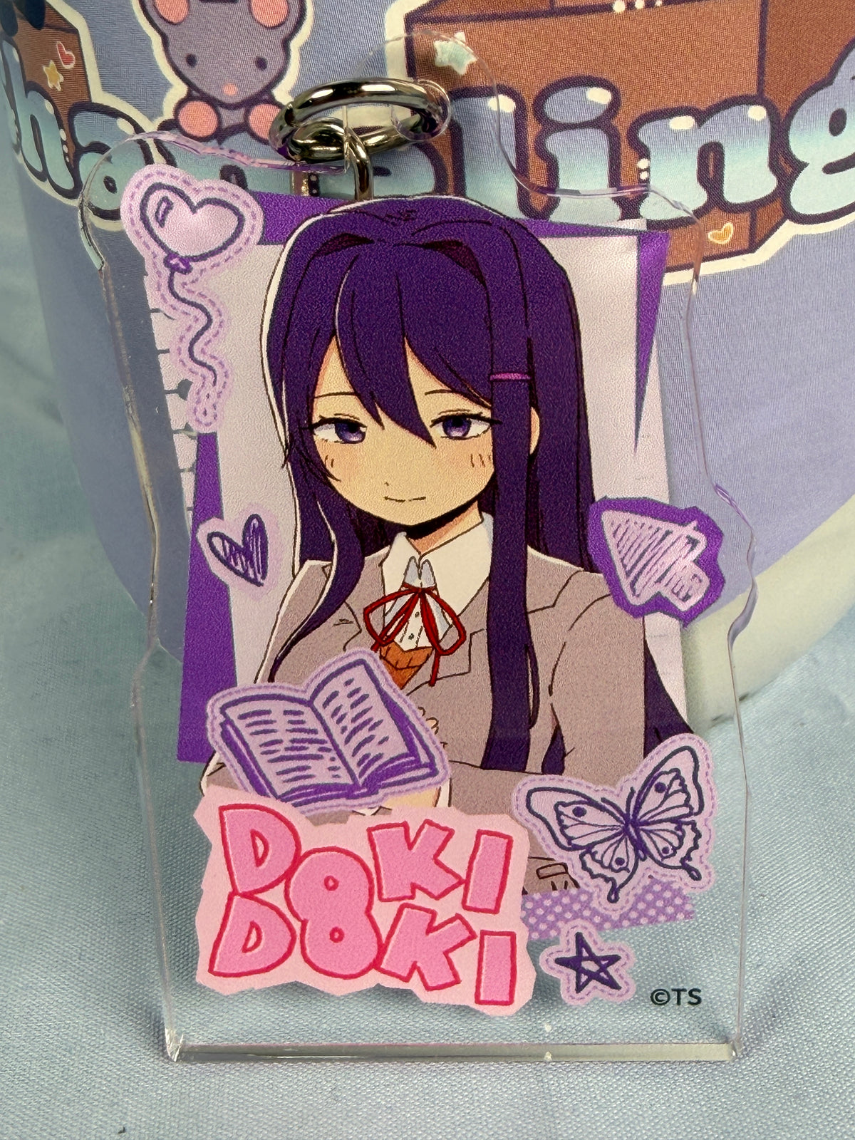 Yuri Iyowa Art Acrylic Keychain Doki Doki Literature Club DDLC x Tokyo Tower