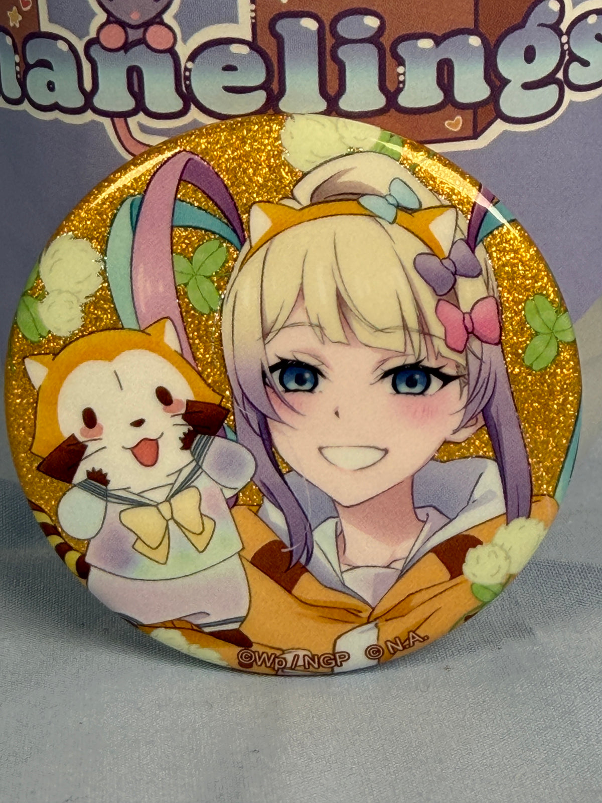 KAngel Rascal Headshot Glitter Can Badge Pin Needy Streamer Overload GiGo