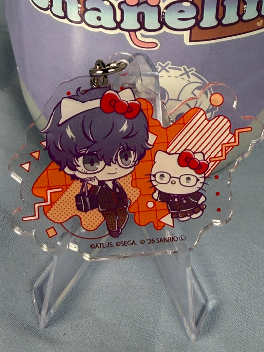 Ren Amamiya Joker Hello Kitty Acrylic Keychain Persona 5 Royal x Sanrio