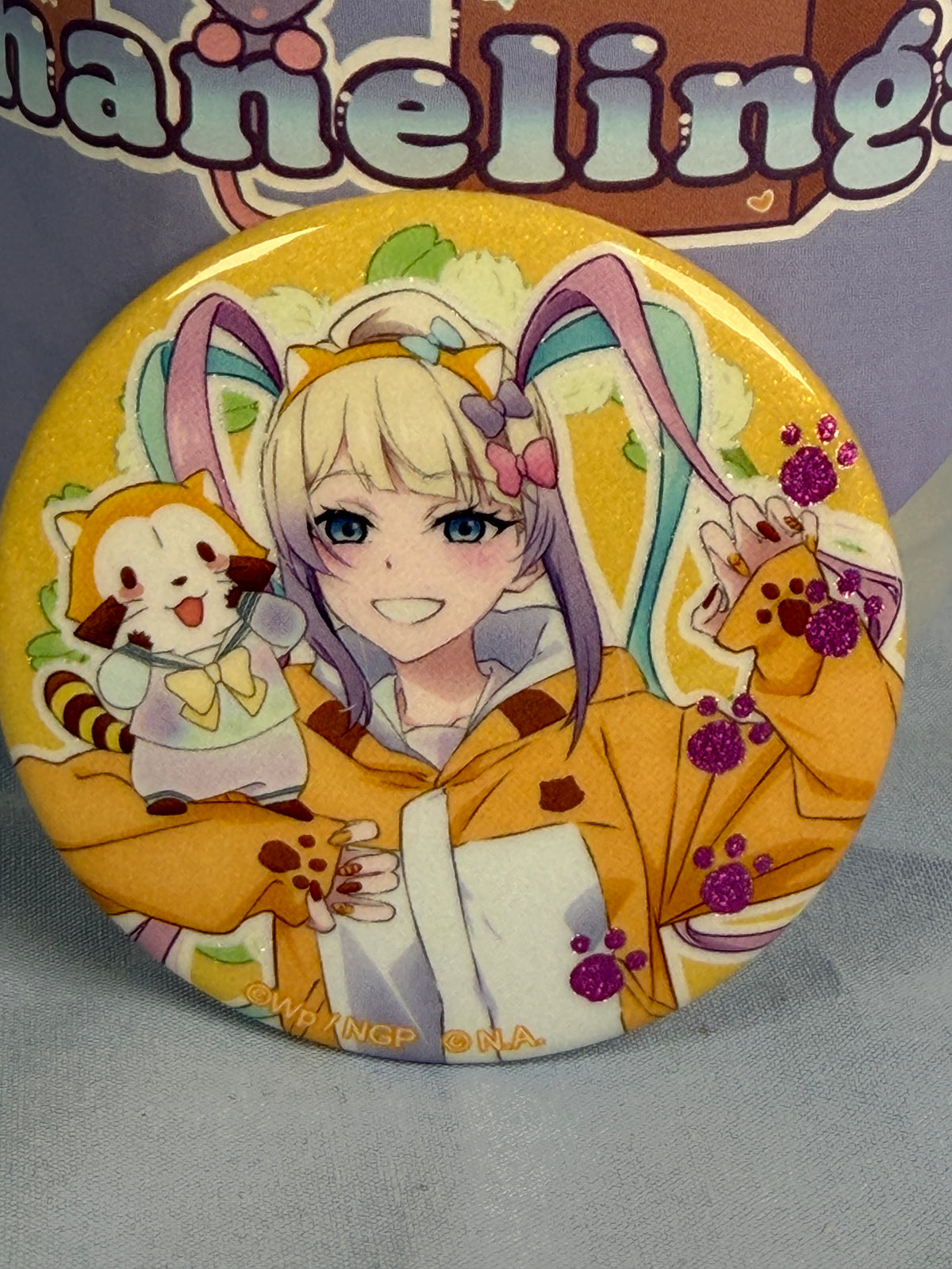 KAngel Rascal Fullbody Glitter Can Badge Pin Needy Streamer Overload GiGo