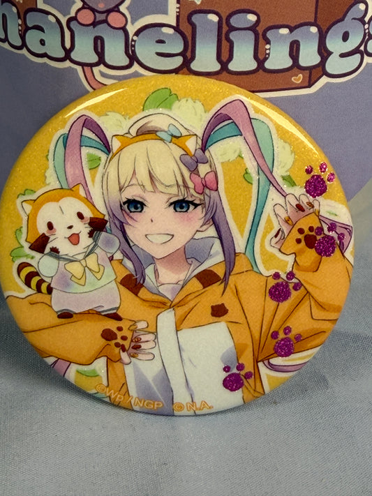 KAngel Rascal Fullbody Glitter Can Badge Pin Needy Streamer Overload GiGo